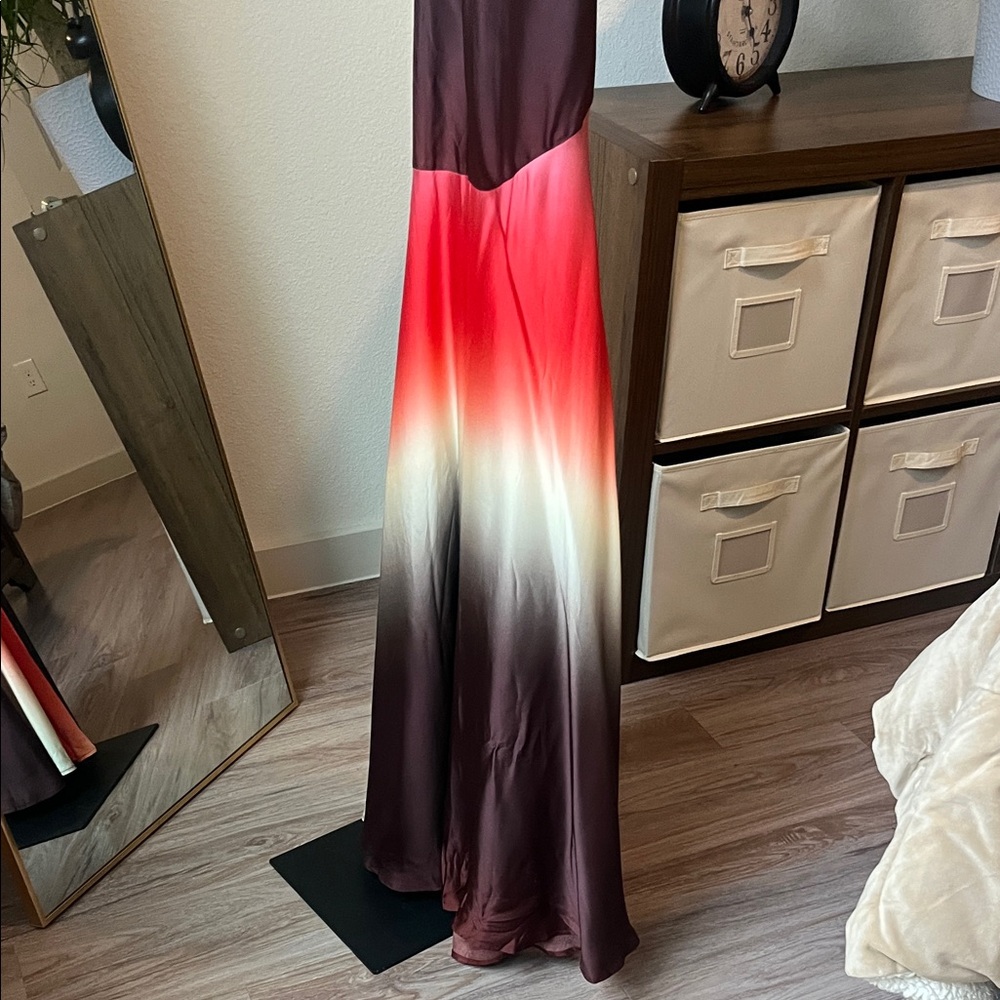 ZHADERE Backless Multi Color Halter Maxi Dress - Picture 5 of 12